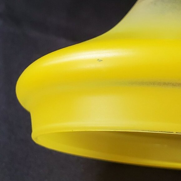 VTG Lemon Yellow Empoli MCM Circus Tent Bonbonniere Apothecary Lidded Jar 8.5" - Picture 16 of 16